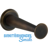 Mantelhaken Medellot Platte � 30, Tiefe 73, Messing antik schutzlackiert
