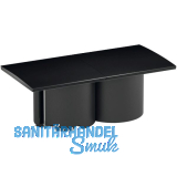 BACHMANN Steckdosenelement DUE 2xSchuko schwarz Abdeckung schwarz