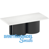 BACHMANN Steckdosenelement DUE 2xSchuko schwarz Abdeckung wei�