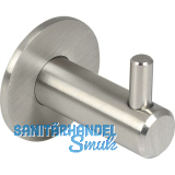 Mantelhaken Tonina 1 mit Platte � 35 mm, Tiefe 42 mm, Edelstahl geb�rstet