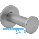 Mantelhaken Kuka mit Platte � 35 mm, Tiefe 50 mm, Edelstahl geb�rstet