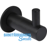 Mantelhaken Tonina 2 mit Platte � 30 mm, Tiefe 47 mm, Stahl schwarz