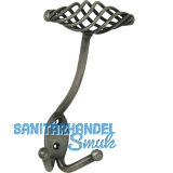 Huthaken Cage Breite 90 mm, H�he 160 mm, Stahl altzinn antik