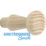 Mantelhaken Horus zum Einbohren � 10 x 12 mm, Tiefe 35 mm, Fichte roh