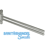 Handtuchhalter Bulon zweiarmig schwenkbar, Edelstahl geb�rstet