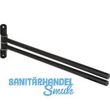 Handtuchhalter Bulon zweiarmig schwenkbar, Stahl schwarz matt