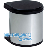 HAILO Einbau-Abfallsammler Mono 12 Liter Edelstahl/Schwarz