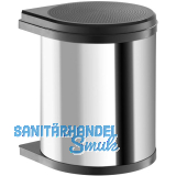 HAILO Einbau-Abfallsammler Mono 15 Liter Edelstahl/Schwarz