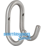 Mantelhaken Nora Breite 51 mm, H�he 87 mm, Edelstahl unbehandelt