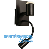 EGLO Wandleuchte Pasteri Pro 2-fach schwarz Grundk�rper ohne Schirm