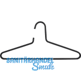 Kleiderb�gel Petet starr, mit Hosensteg, Stahl schwarz