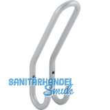Huthaken Nora Breite 51 mm, H�he 192 mm, Stahl wei�aluminium (ca. RAL 9006)