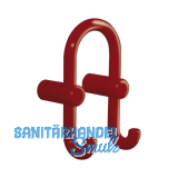 Mantelhaken HEWI 801.90.040 H�he 165 mm, Polyamid rubinrot gl�nzend
