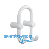 Mantelhaken HEWI 801.90.040 H�he 165 mm, Polyamid lichtgrau gl�nzend