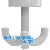 Dreifach-Drehhaken HEWI 477.90.050 H�he 70 mm, Polyamid lichtgrau gl�nzend