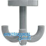 Dreifach-Drehhaken HEWI 477.90.050 H�he 70 mm, Polyamid felsgrau gl�nzend