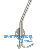 Huthaken Kabah mit Platte � 46 mm, H 179 mm, T 65 mm, Edelstahl geb�rstet