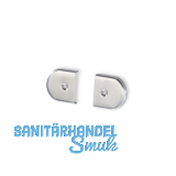 Endkappe zu Garderobenleiste Aton Breite 39 mm, H�he 40 mm, Edelstahl geb�rstet