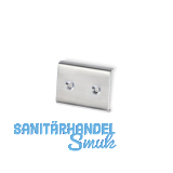 Verbindungsst�ck zu Garderobenleiste Aton B 52 mm, H 40 mm, Edelstahl geb�rstet