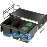 VS ENVI Water Abfalltrennsystem KB 1000 mm 1 x 22/1 x 16/2 x 10 L Lava