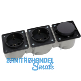 BERKER Integro Schalter anthrazit matt + Doppelsteckdose anthrazit ohne Rahmen