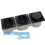 BERKER Integro Schalter schwarz matt + Doppelsteckdose schwarz ohne Rahmen