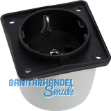 BERKER Integro Steckdose schwarz konfektioniert ohne Rahmen