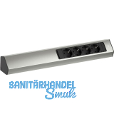 BACHMANN Steckdosenleiste Casia2 L 4-fach Schukosteckdose, Edelstahl Effekt