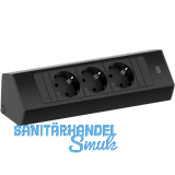 BACHMANN Steckdosenleiste Casia2 K 3-fach Schukosteckdose, schwarz
