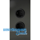 CARESSI Steckdosenelement 2ST20 2 Schukosteckdosen anthrazit