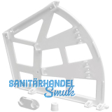 Schuhschrank-Kippbeschlag 3 F�cher Kunststoff wei�