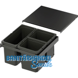 VS ENVI Flex XS-256 Abfalltrennsystem KB 500 mm 2 x 7/1 x 12 Liter Lava