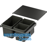 VS ENVI Flex XS-256 Abfalltrennsystem KB 600 mm 1 x 16/2 x 7 Liter Lava