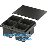 VS ENVI Flex XS-256 Abfalltrennsystem KB 600 mm 4 x 7 Liter Lava