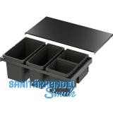 VS ENVI Flex XS-256 Abfalltrennsystem KB 800 mm 1 x 16/1 x 12/2 x 7 Liter Lava