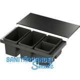 VS ENVI Flex XS-256 Abfalltrennsystem KB 900 mm 2 x 16/2 x 7 Liter Lava