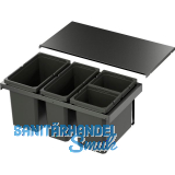 VS ENVI Flex Abfalltrennsystem KB 800 mm 1 x 22/1 x 16/2 x 10 Liter Lava