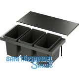 VS ENVI Flex Abfalltrennsystem KB 900 mm 3 x 22 Liter Lava