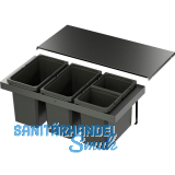 VS ENVI Flex Abfalltrennsystem KB 900 mm 2 x 22/2 x 10 Liter Lava