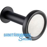Mantelhaken Palos Tiefe 116 mm, Aluminium schwarz, Edelstahl geb�rstet