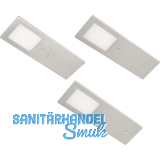 L&S Unterbauleuchte Planar L 3er Set Aluminium geb�rstet