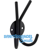 Huthaken Eirene Breite 83 mm, H�he 130 mm, Stahl schwarz matt