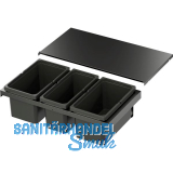 VS ENVI Flex XS-216 Abfalltrennsystem KB 800 mm 2 x 13/1 x 10 Liter Lava