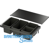 VS ENVI Flex XS-216 Abfalltrennsystem KB 900 mm 2 x 13/2 x 6 Liter Lava