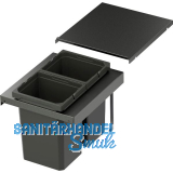 VS ENVI Flex Abfalltrennsystem KB 400 mm 2 x 10 Liter Lava