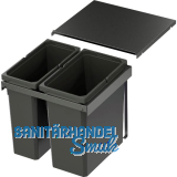 VS ENVI Flex Pro Abfalltrennsystem KB 500 mm 1 x 28/1 x 21 Liter Lava