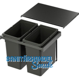 VS ENVI Flex Pro Abfalltrennsystem KB 600 mm 2 x 28 Liter Lava