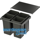 VS ENVI Flex Pro Abfalltrennsystem KB 600 mm 4 x 12,5 Liter Lava