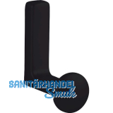 Mantelhaken Eryx Breite 25 mm, H�he 62 mm, Zinkdruckguss schwarz matt