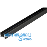 DOMUS LINE Aluminium Aufbauprofil Nexus auf Ma� schwarz eloxiert